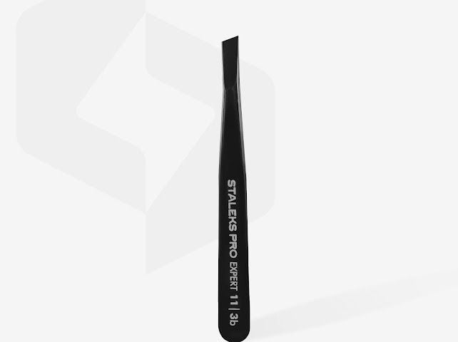 Eyebrow tweezers black EXPERT 11 TYPE 3b (wide beveled)