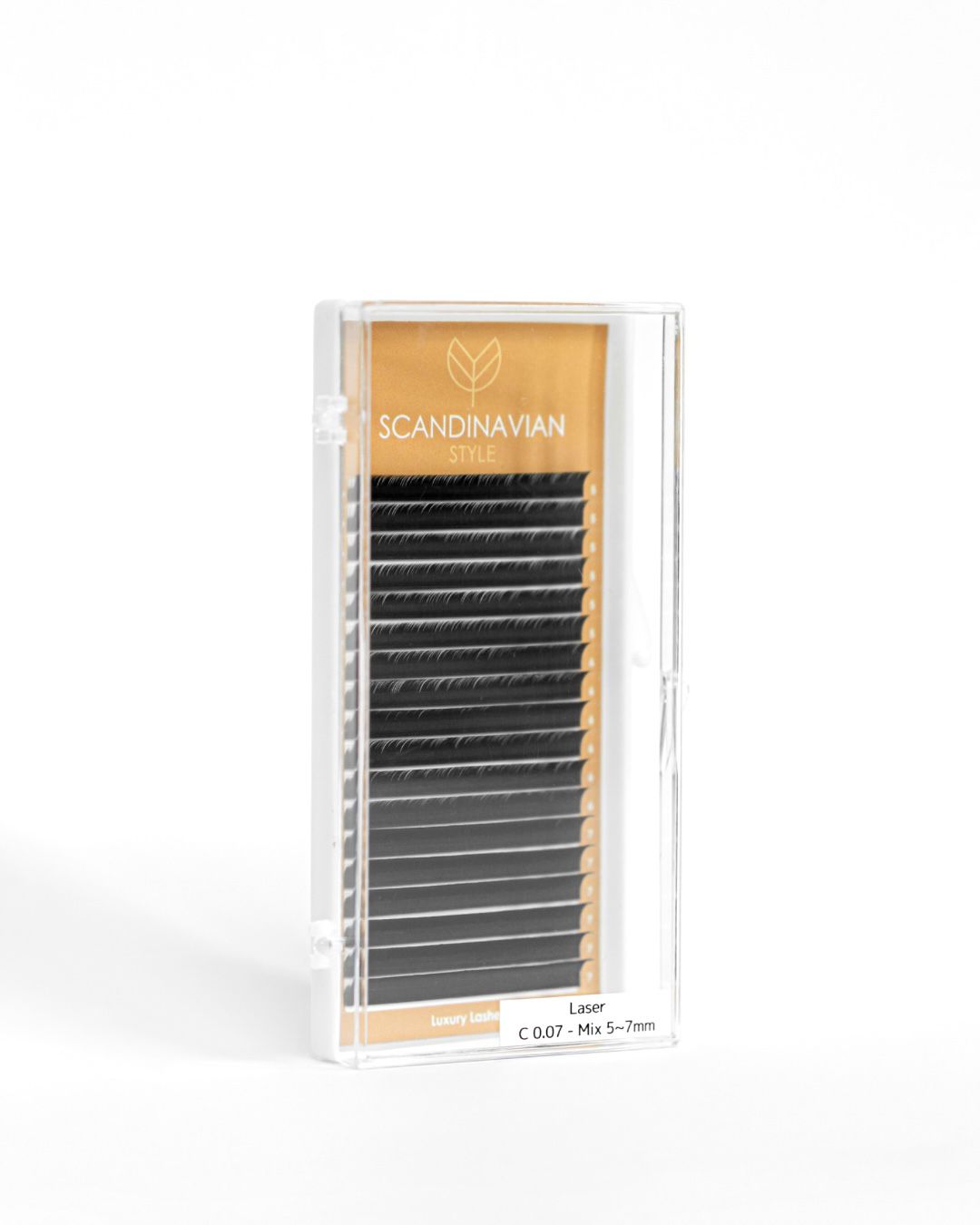 Laser lashes "Scandinavian style" black MIX (L, M curl)