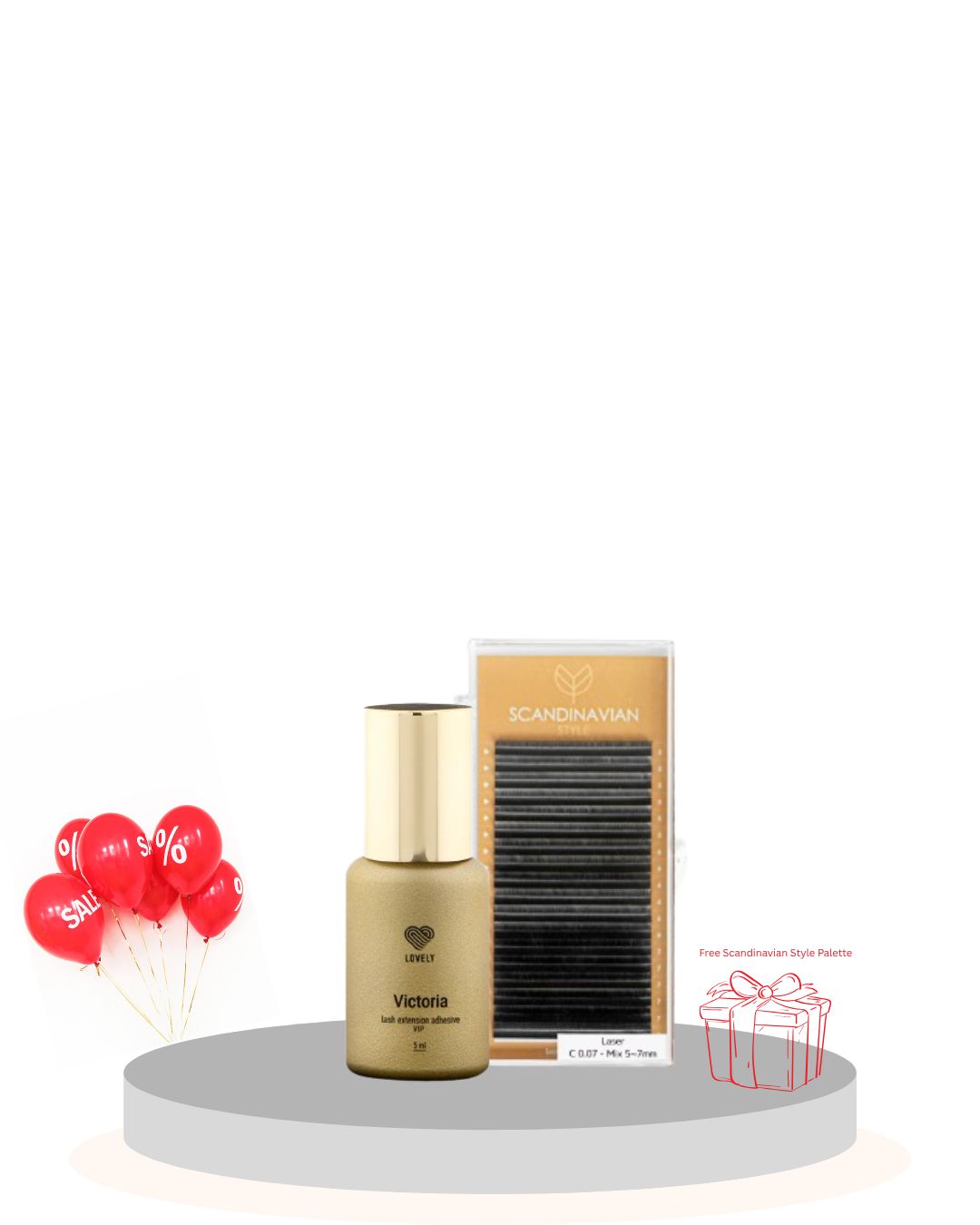 Glue Lovely + Scadinavian eyelashes GIFT