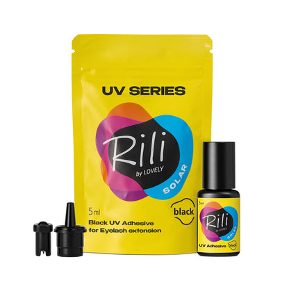 Black UV Adhesive for Eyelash Extension Rili Solar, 5 ml