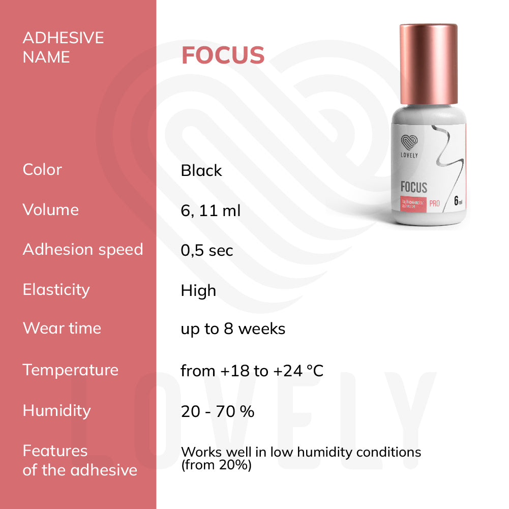 Black Adhesive Lovely "Focus"