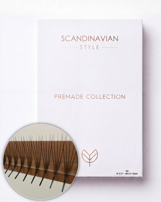 1000 PREMADE fans 5D – M 0.07, Mix 8–13 mm | Scandinavian Style