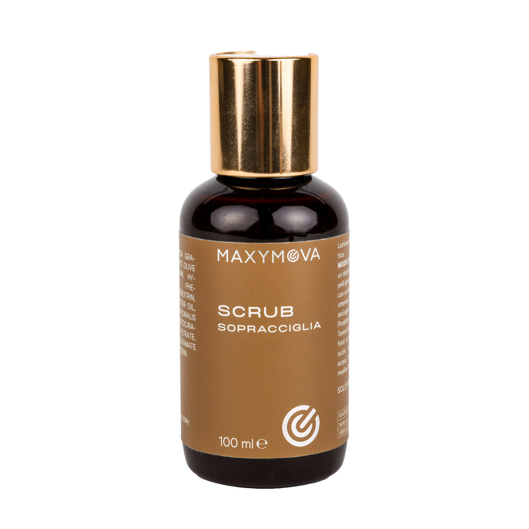 Brow Scrub to improve fixation of henna/tint on the skin