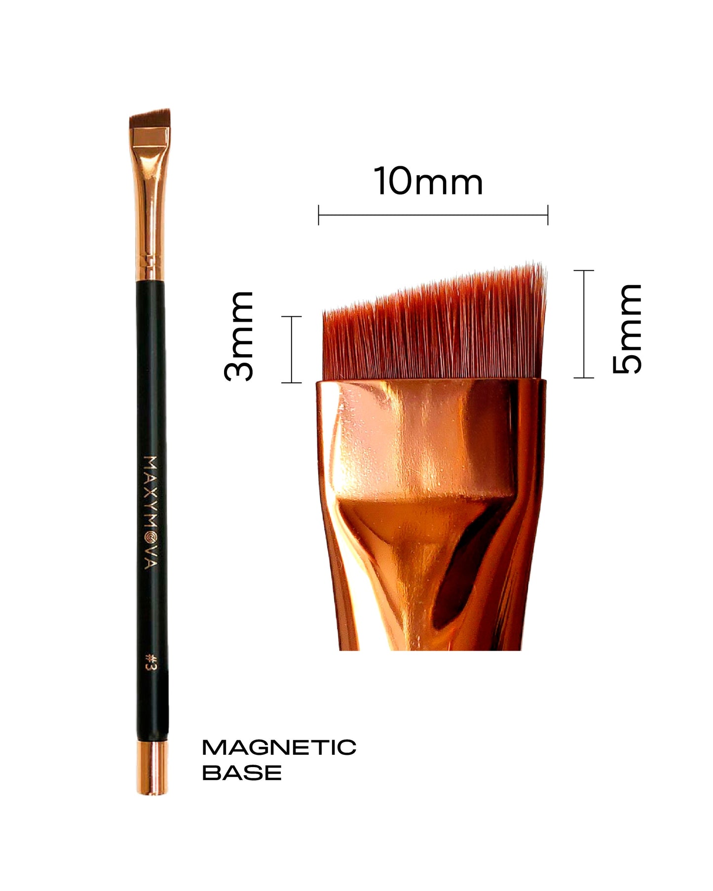 Professional Magnetic Brush No.3 - for Eyebrow Tint/Henna and White Paste Application