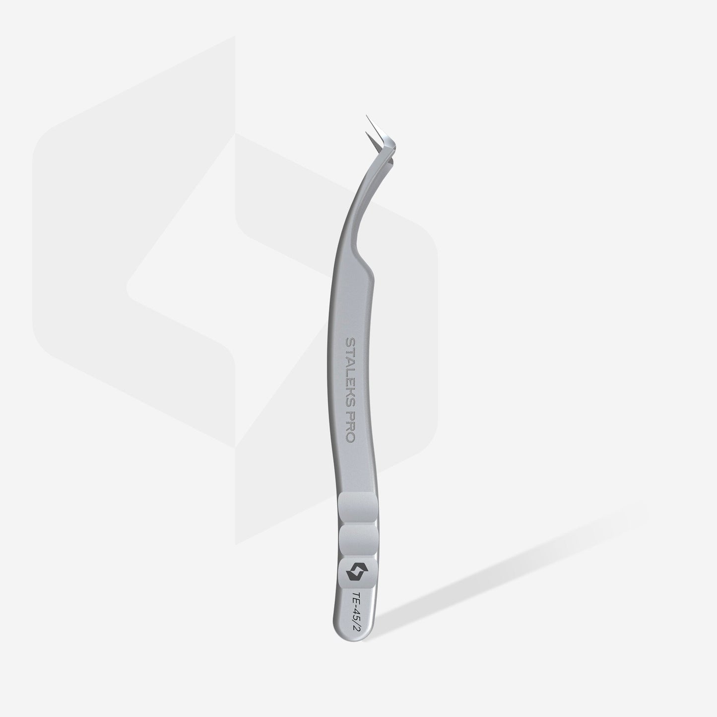Professional Eyelash Tweezers With Fiber Tips EXPERT 45 TYPE 2 (L-Shaped, 40')