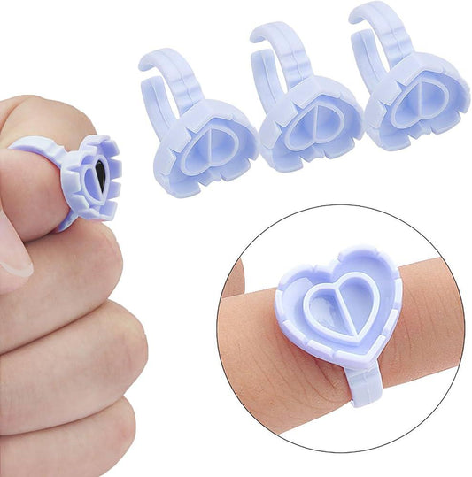 Disposable Glue Rings – Heart Shape (20 pcs)
