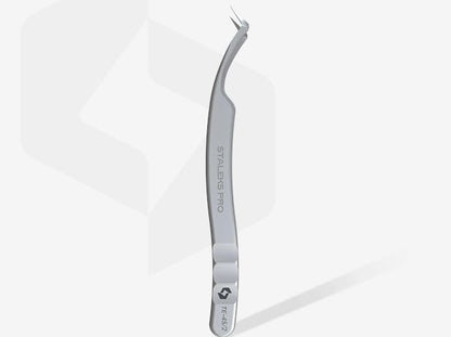 Professional Eyelash Tweezers With Fiber Tips EXPERT 45 TYPE 2 (L-Shaped, 40')