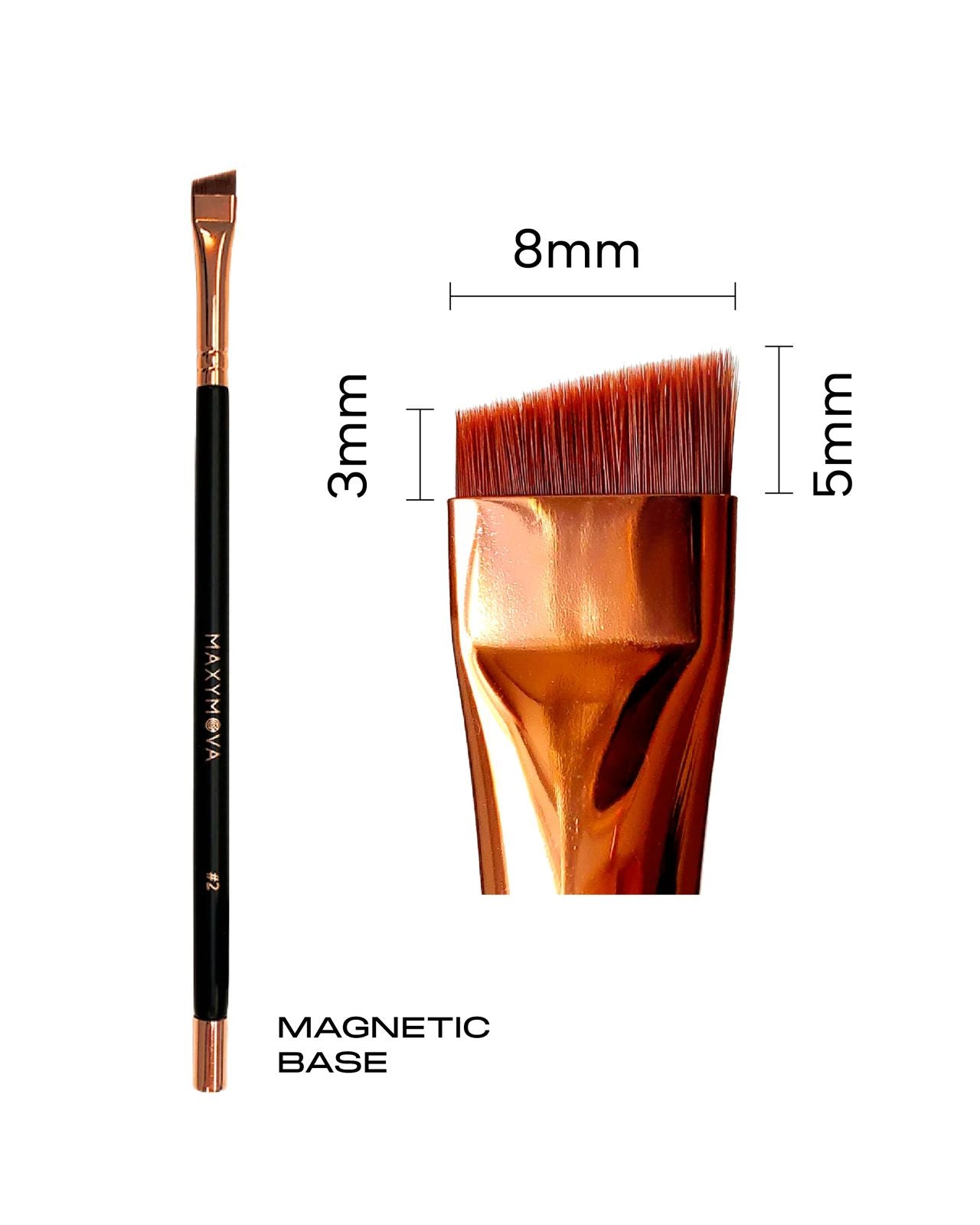 Professional Magnetic Brush No.2  Angled for Eyebrow Tint/Henna Application