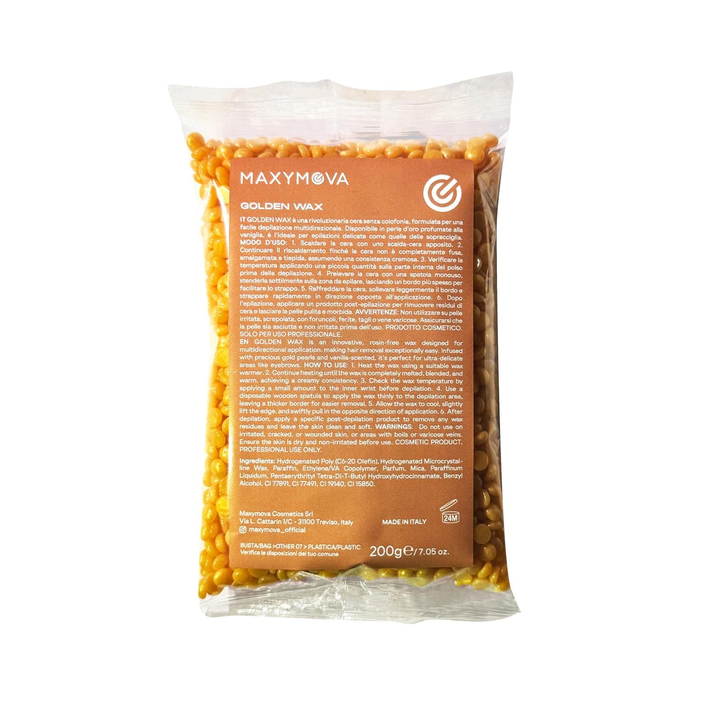 Golden Wax 200 g- Rosin-Free Elastic Wax Pearls for Sensitive Skin