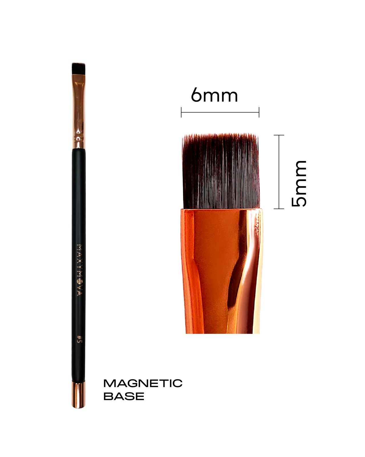 Professional Magnetic Brush No.5 - for Eyelash Tint and White Brow Paste Application