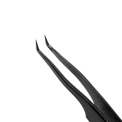 Eyelash Extension Tweezers NanoFiber Lovely, Grace Elegante Black series, 45 degrees, 5 mm