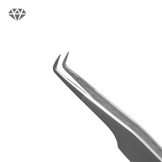 Eyelash Extension Tweezers Lovely Diamond series, 90 degrees, 5 mm