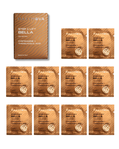 Bella Step 1 LIFT Cysteamine+TGA Lamination Monodose Sachets – Bella Collection Korean Lash & Brow System – 10 x 1 ml