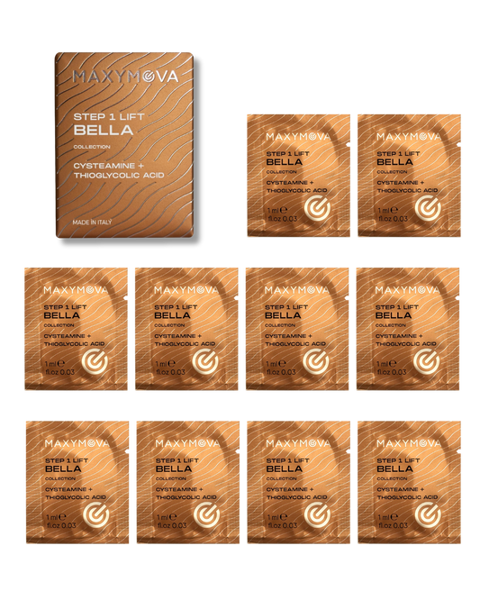 Bella Step 1 LIFT Cysteamine+TGA Lamination Monodose Sachets – Bella Collection Korean Lash & Brow System – 10 x 1 ml